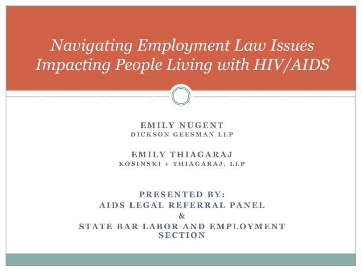 navigating employment law issues impacting people living