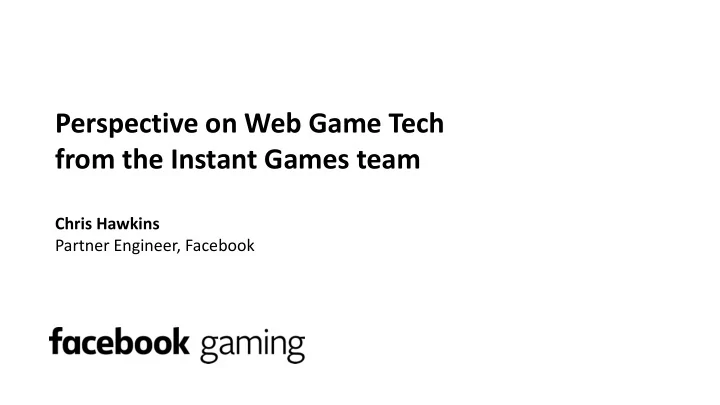 from the instant games team