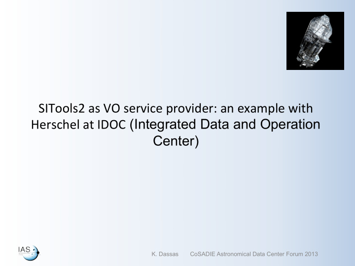 sitools2 as vo service provider an example with herschel