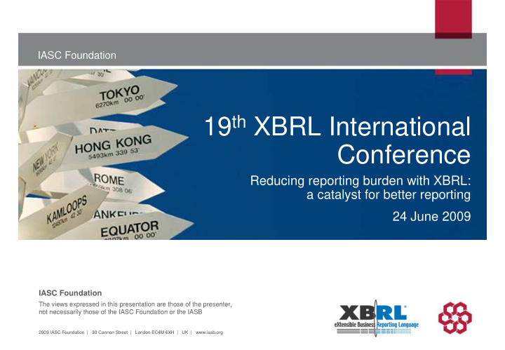 19 th xbrl international conference