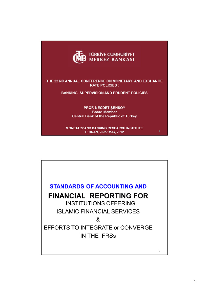 financial reporting for