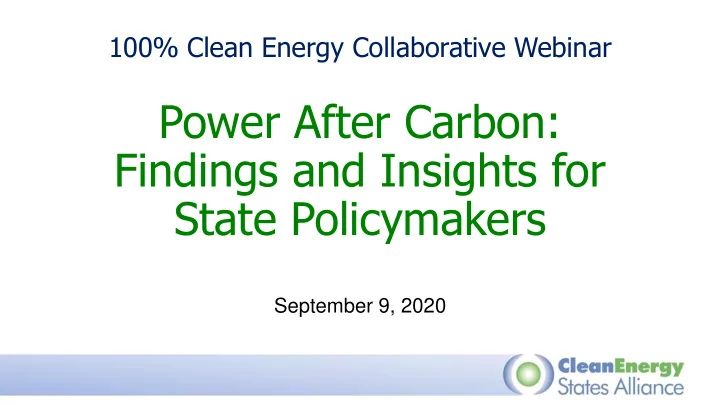 power after carbon