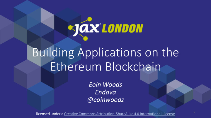 building applications on the ethereum blockchain