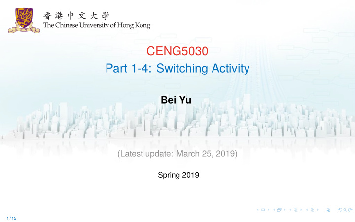 ceng5030 part 1 4 switching activity