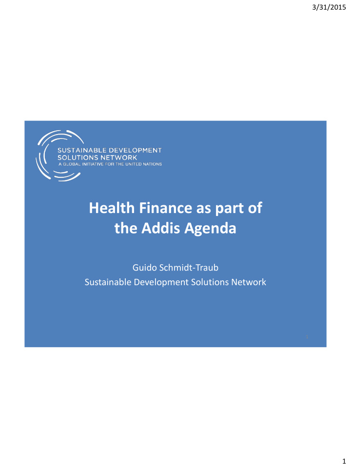 health finance as part of