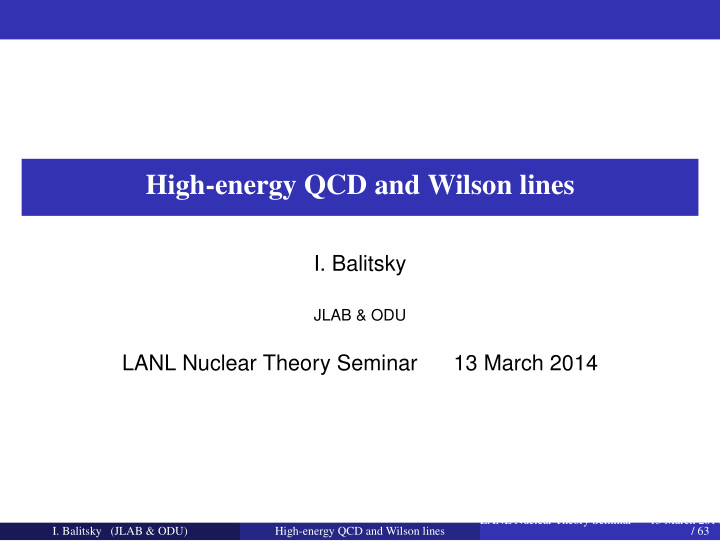 high energy qcd and wilson lines