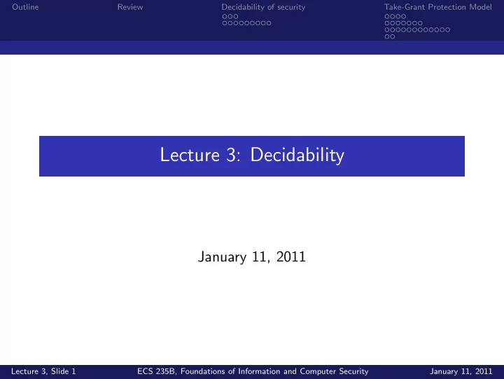 lecture 3 decidability