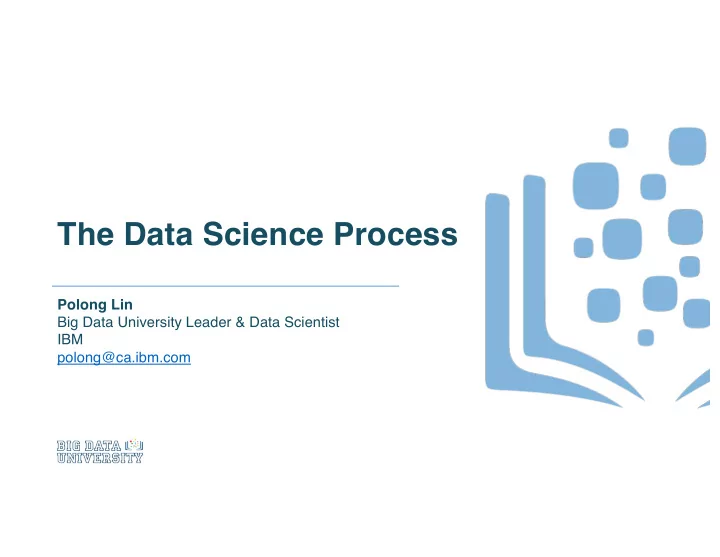 the data science process