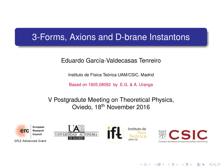 3 forms axions and d brane instantons