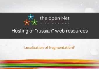 Hosting of &quot;russian&quot; web resources  Localization of fragmentation?  Local resources