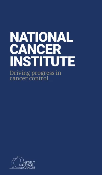 NATIONAL  CANCER  INSTITUTE  Driving progress in  cancer control  2015 AT A GLANCE  RESEARCH 920
