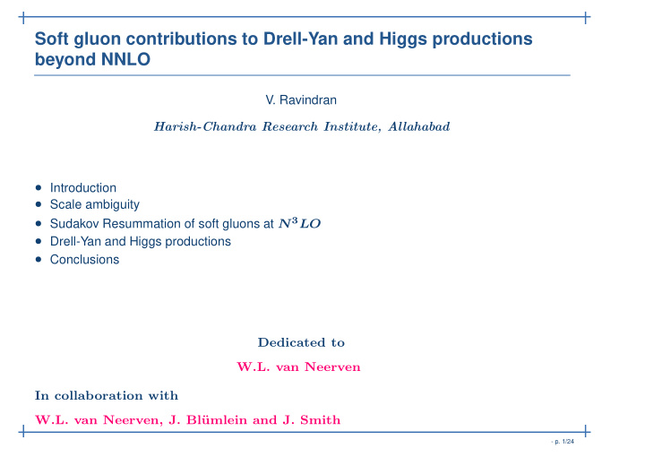 soft gluon contributions to drell yan and higgs