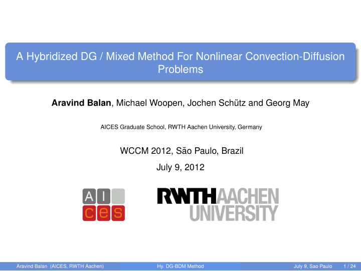 a hybridized dg mixed method for nonlinear convection