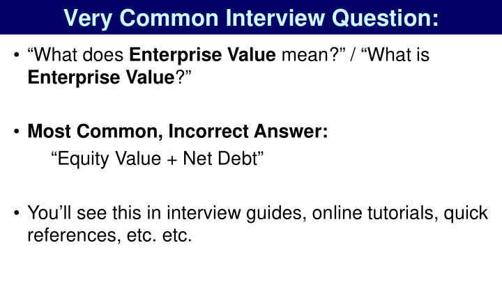 very common interview question