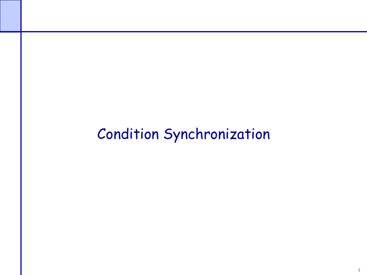 condition synchronization