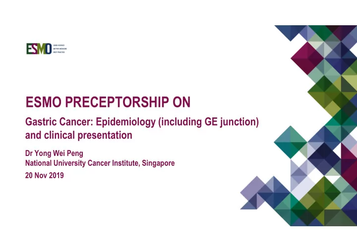 esmo preceptorship on
