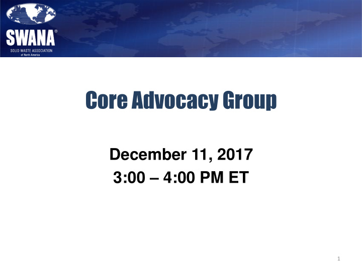 core advocacy group