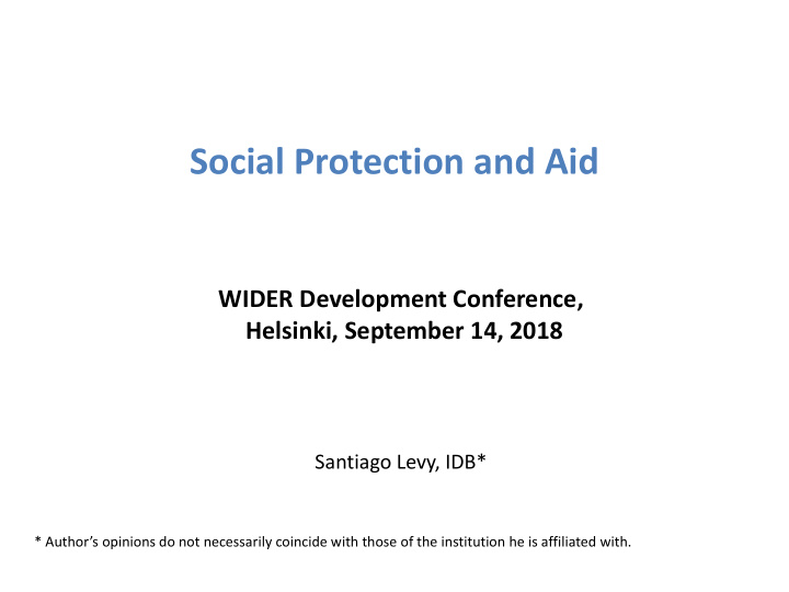 social protection and aid