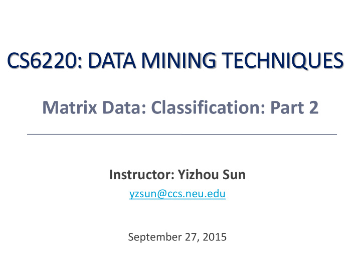 cs6220 data mining techniques