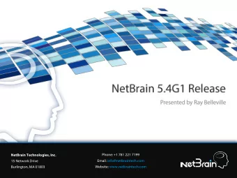 NetBrain Technologies, Inc.    Phone: +1 781 221 7199    Email: info@netbraintech.com