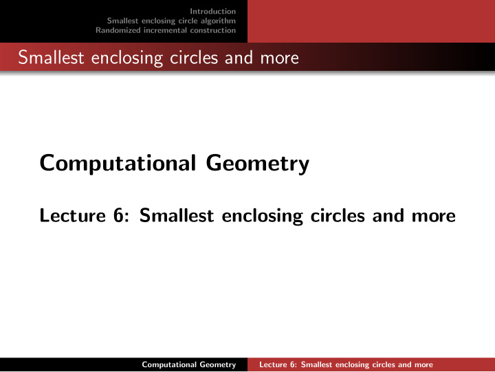 computational geometry