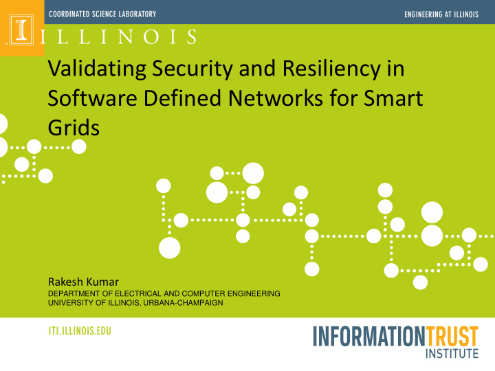 validating security and resiliency in software defined