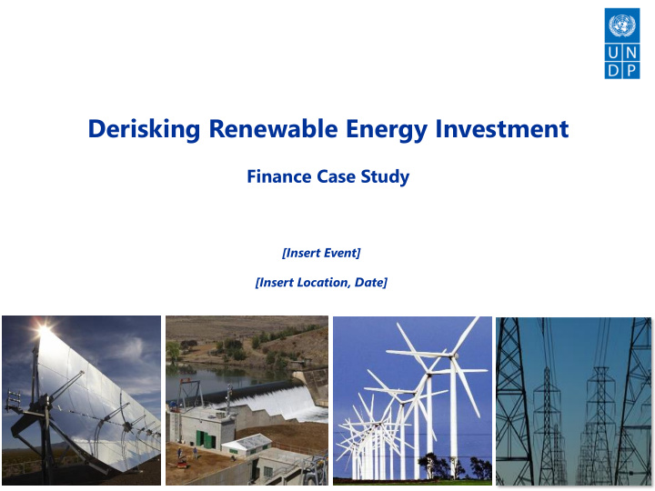 derisking renewable energy investment