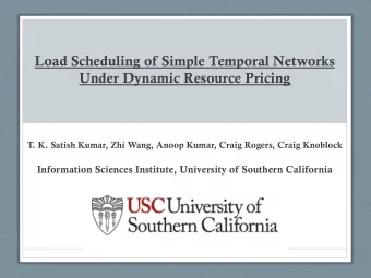 Load Scheduling of Simple Temporal Networks  Under Dynamic Resource Pricing T. K. Satish Kumar, Zhi