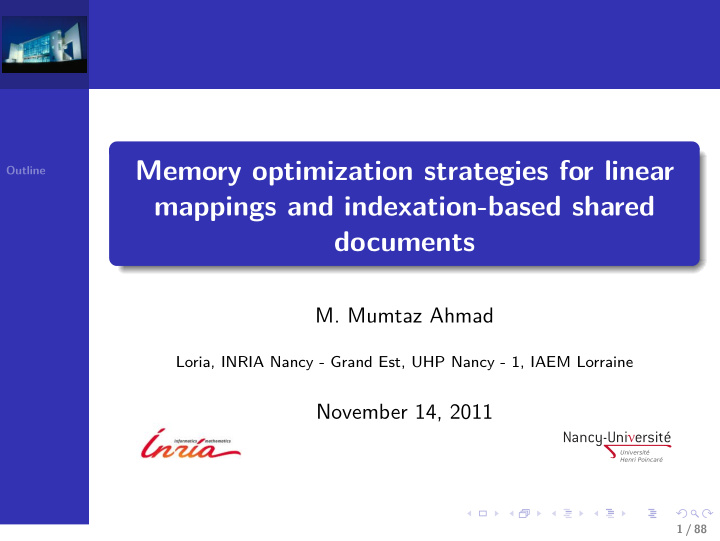 memory optimization strategies for linear