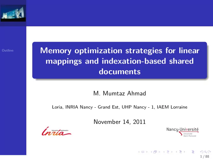 memory optimization strategies for linear