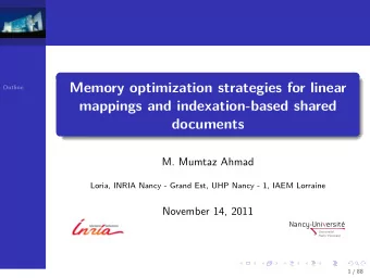Memory optimization strategies for linear  Outline  mappings and indexation-based shared  documents