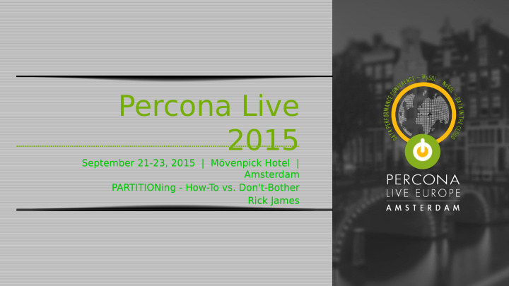 percona live 2015