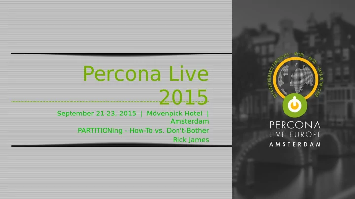 percona live 2015