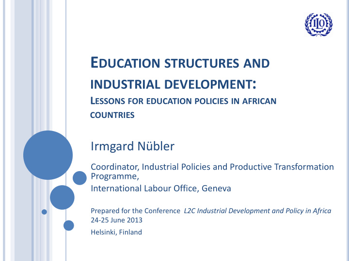 e ducation structures and industrial development