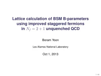 Lattice calculation of BSM B-parameters  using improved staggered fermions in N f = 2 + 1