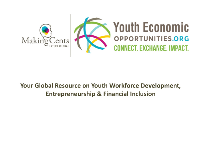 your global resource on youth workforce development