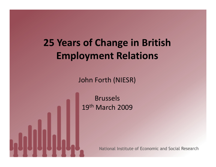 25 years of change in british employment relations