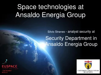 Ansaldo Energia Group Silvio Straneo - analyst security at  Security Department in  Ansaldo Energia