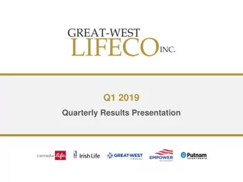 Q1 2019  Quarterly Results Presentation  Cautionary notes  CAUTIONARY NOTE REGARDING
