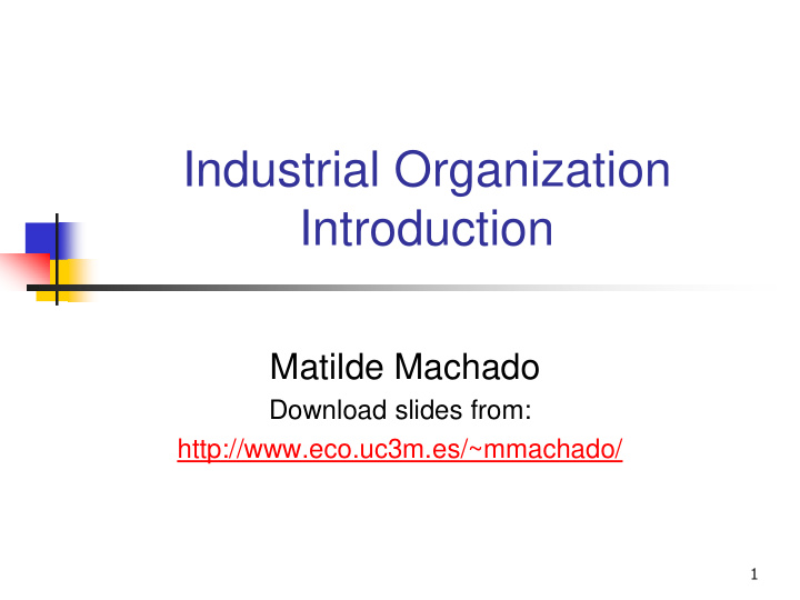 industrial organization introduction
