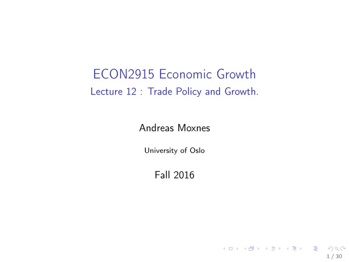 econ2915 economic growth