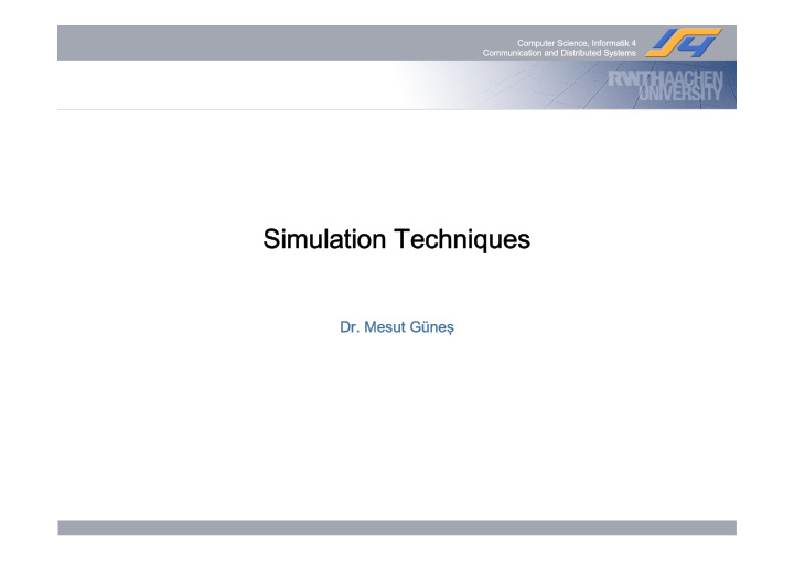 simulation techniques