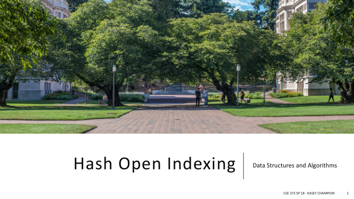 hash open indexing