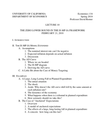 UNIVERSITY OF CALIFORNIA  Economics 134  DEPARTMENT OF ECONOMICS  Spring 2018  Professor David