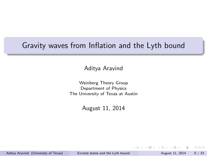 gravity waves from inflation and the lyth bound