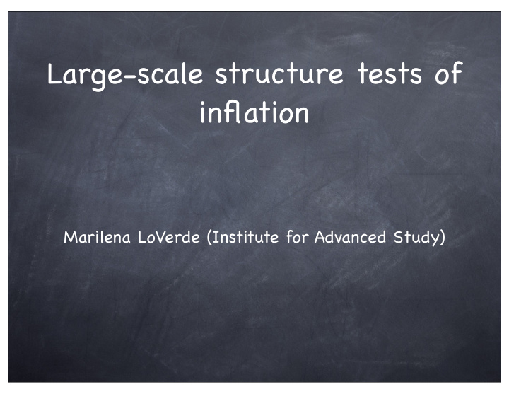 large scale structure tests of inflation