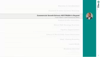 Welcome &amp; Introductions  Ken Frazier, Chairman and Chief Executive Officer  Financial &amp;
