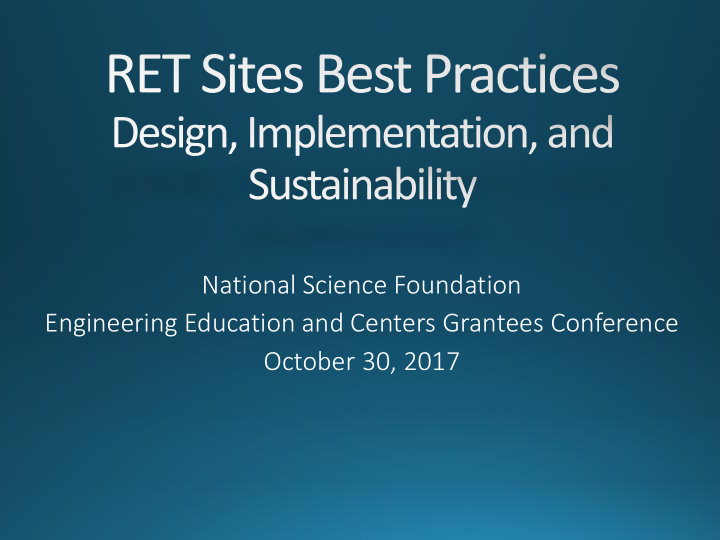engineering education and centers grantees conference
