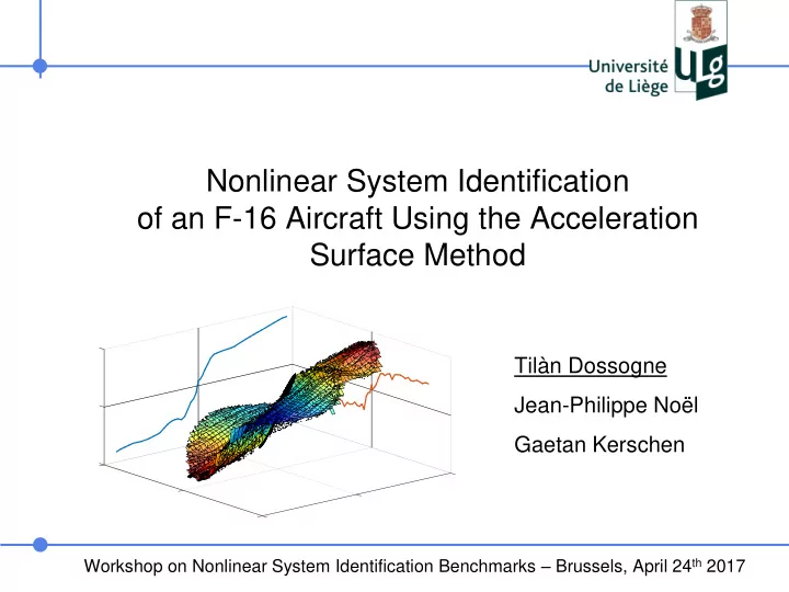 nonlinear system identification of an f 16 aircraft using