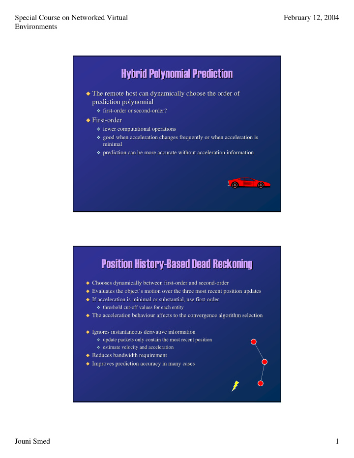 hybrid polynomial prediction hybrid polynomial prediction
